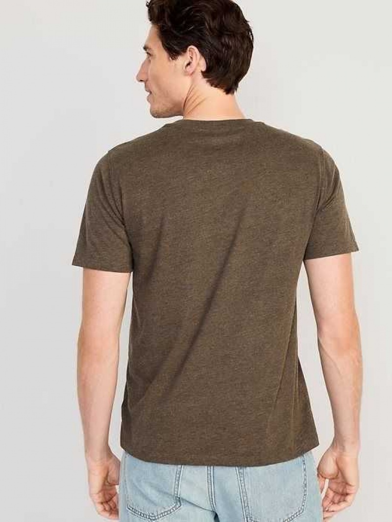 Old Navy Soft-Washed Short-Sleeve Henley T-Shirt Black | IBS184276