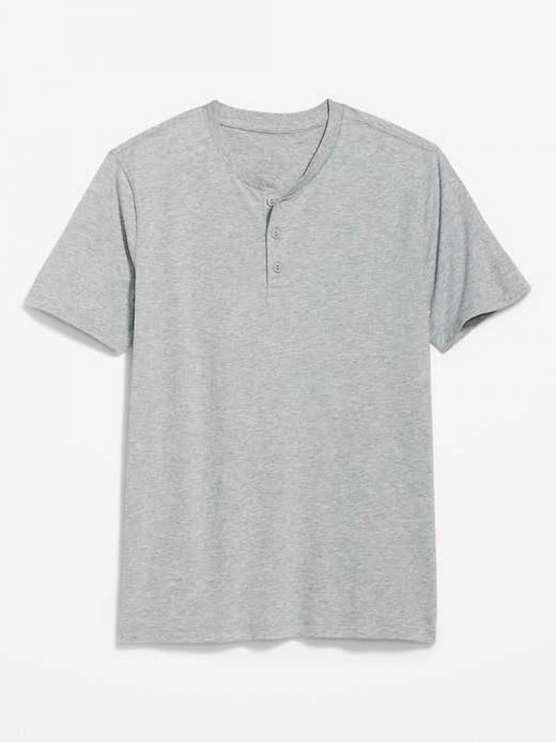 Old Navy Soft-Washed Short-Sleeve Henley T-Shirt Grey | HGB317960