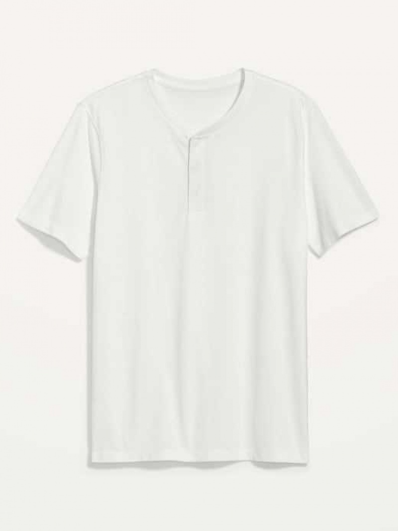 Old Navy Soft-Washed Short-Sleeve Henley T-Shirt White | GYJ653174