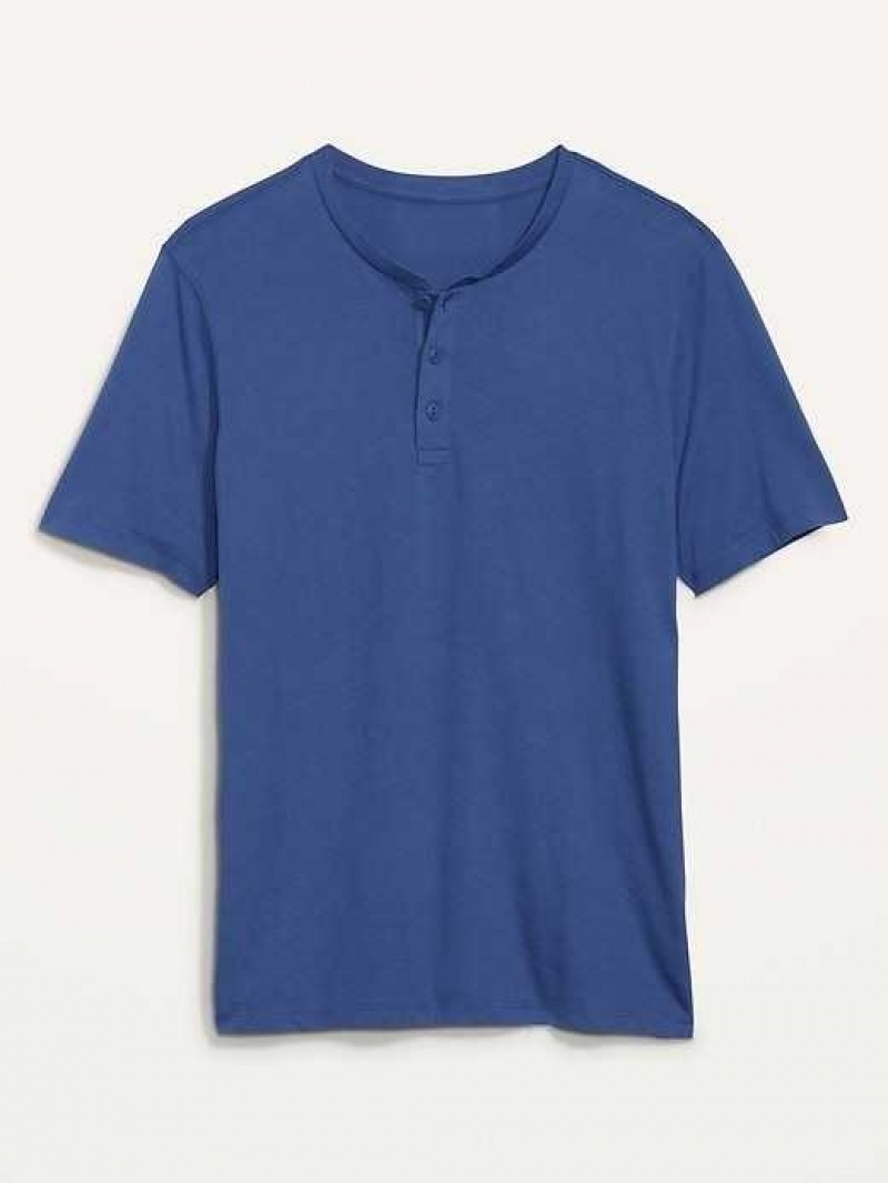 Old Navy Soft-Washed Short-Sleeve Henley T-Shirt Mariana Trench | CHU190375