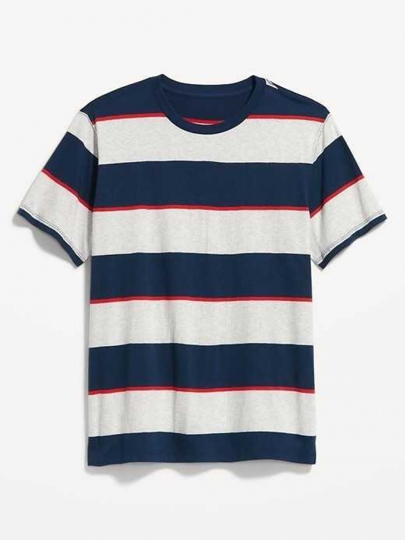 Old Navy Soft-Washed Striped T-Shirt Grey / Navy Stripes | WXR854906