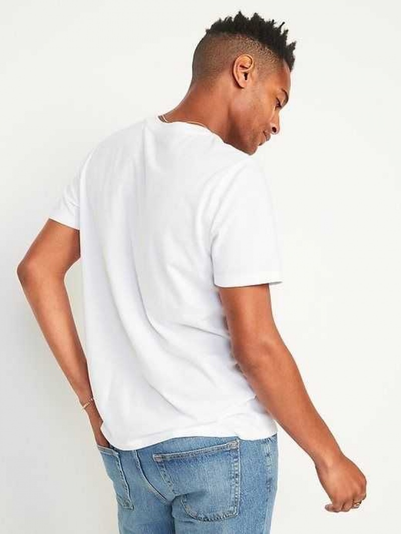 Old Navy Soft-Washed V-Neck T-Shirt 3-Pack White | IUC416320