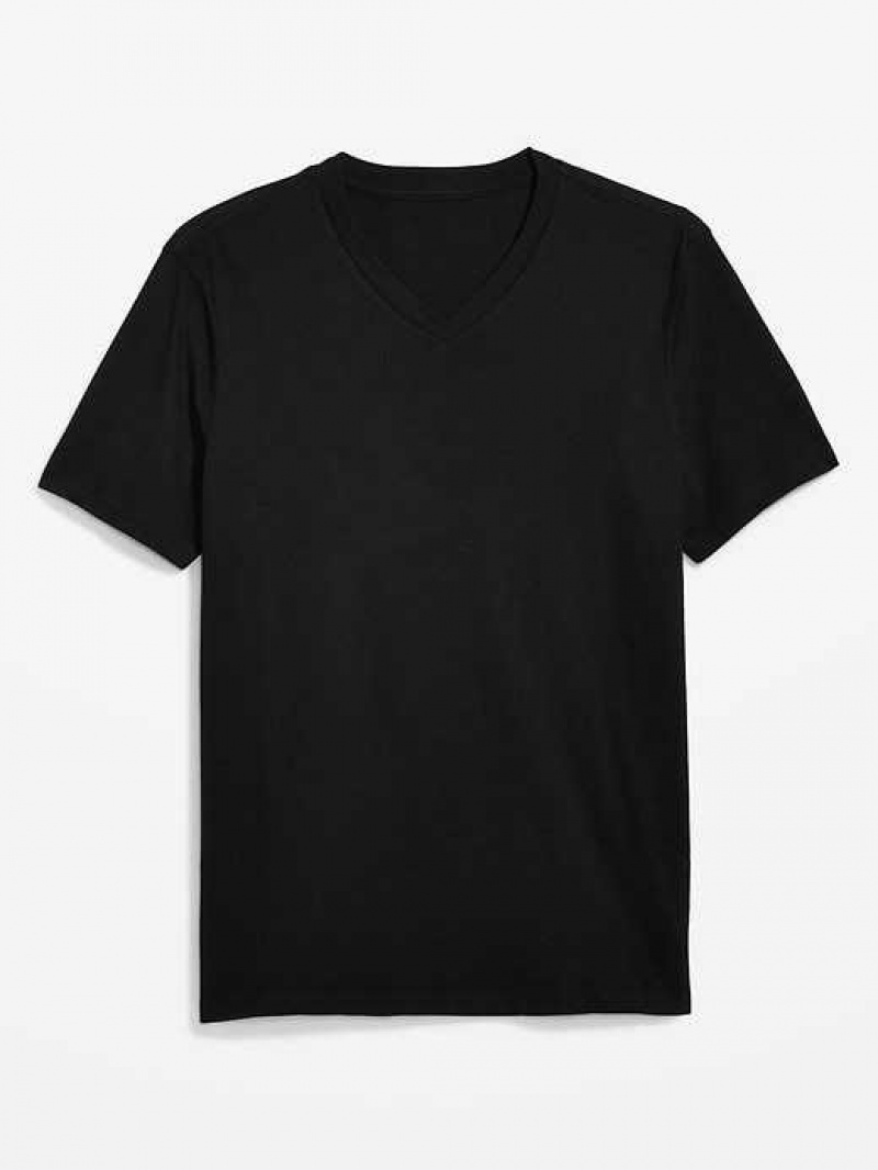 Old Navy Soft-Washed V-Neck T-Shirt Black | ZBU873092