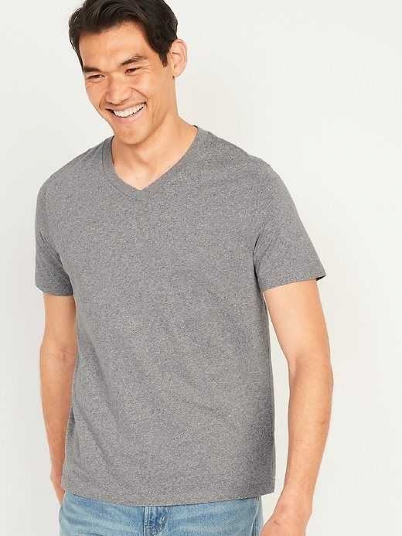 Old Navy Soft-Washed V-Neck T-Shirt Light Grey | FYV970852