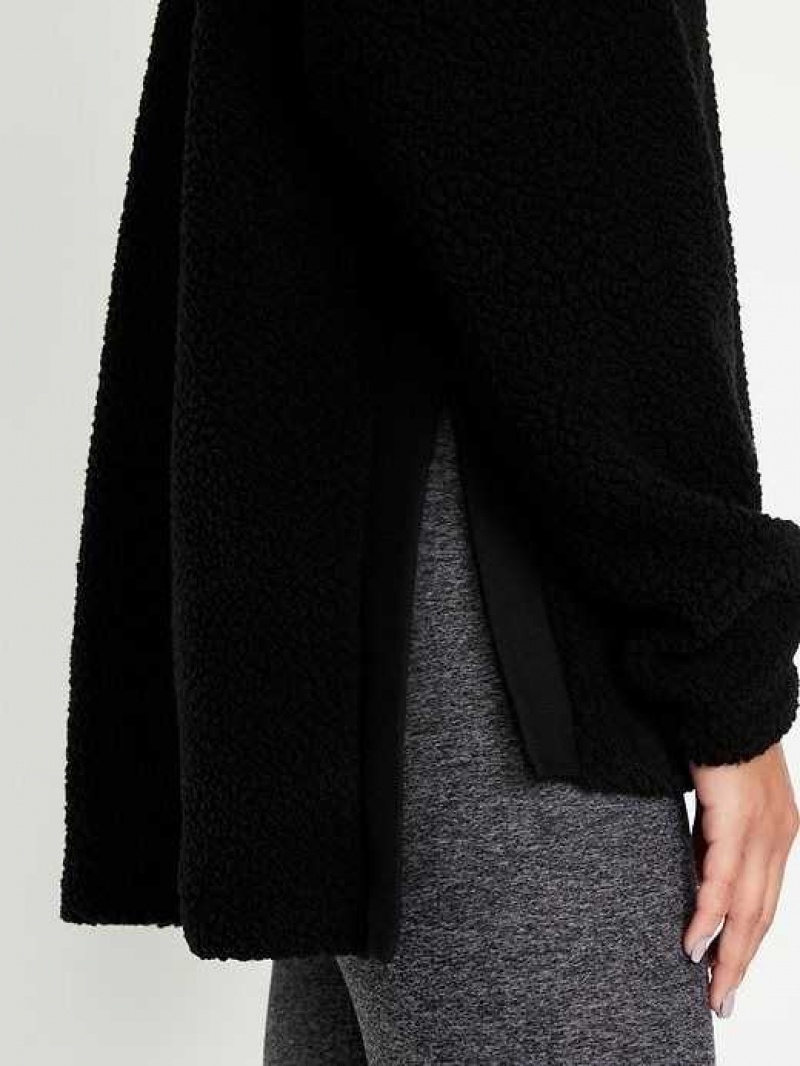 Old Navy Step-Hem Sherpa Pullover Black | ITF476305