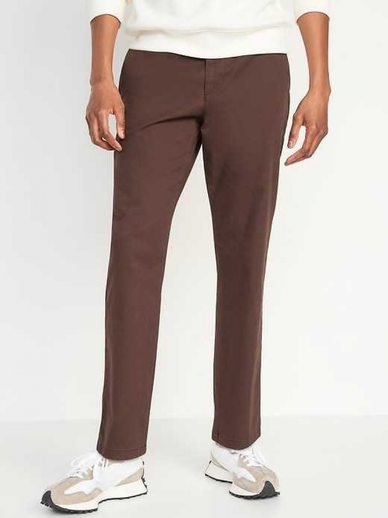 Old Navy Straight Built-In Flex Rotation Chino Pants French Roast | LED479618