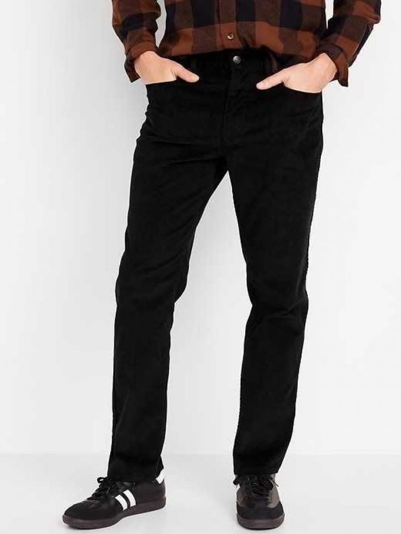 Old Navy Straight Five-Pocket Corduroy Pants Black | HSA154062