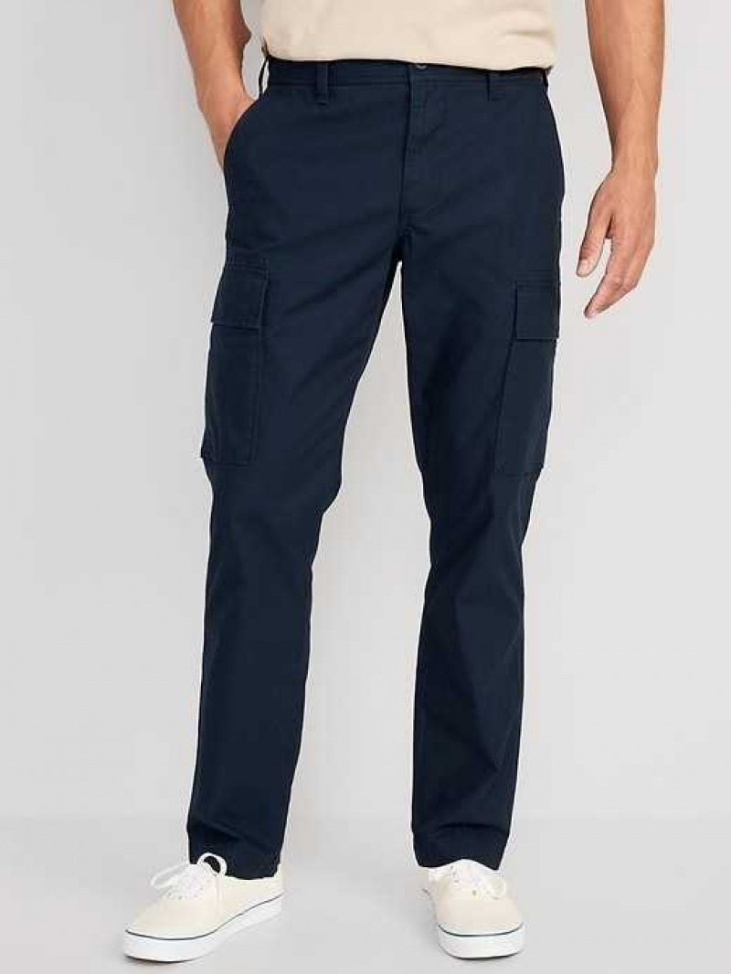 Old Navy Straight Oxford Cargo Pants Navy | NQO317429