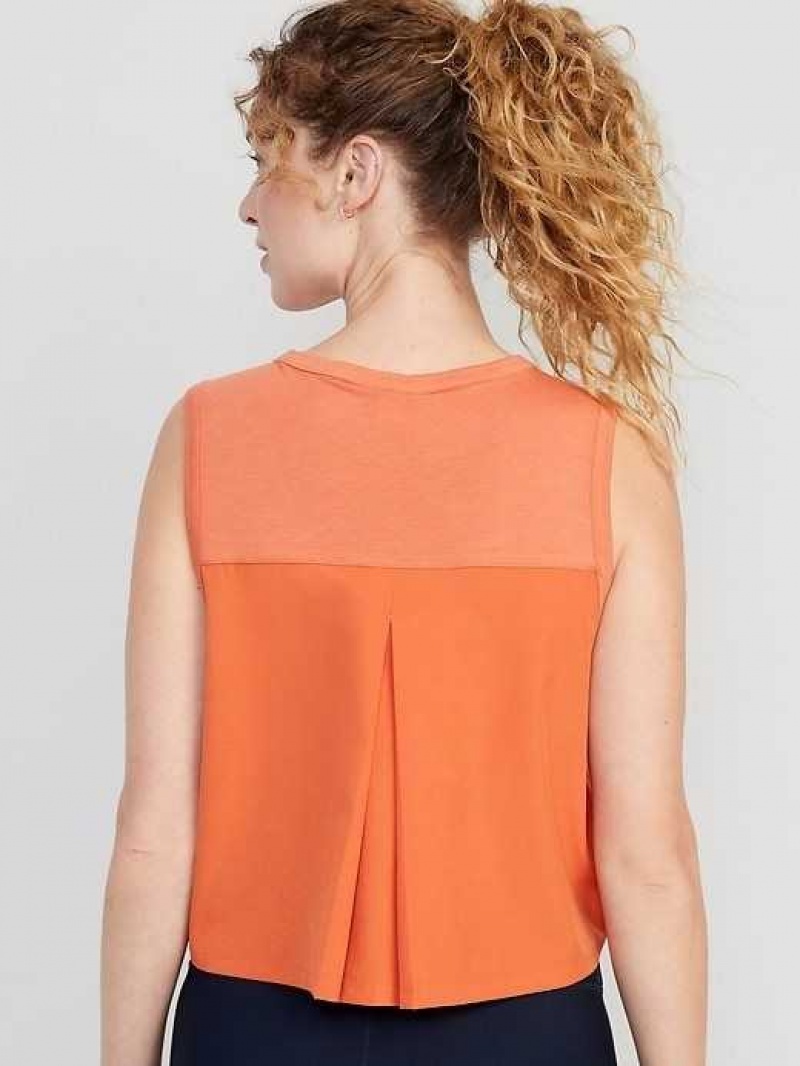 Old Navy StretchTech Cinched-Hem Cropped Top Starfish | SUY582036