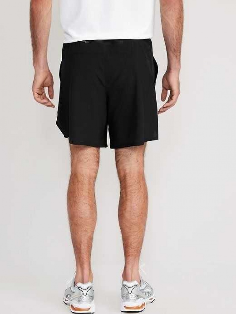 Old Navy StretchTech Dobby Run Shorts Black | NVJ587264