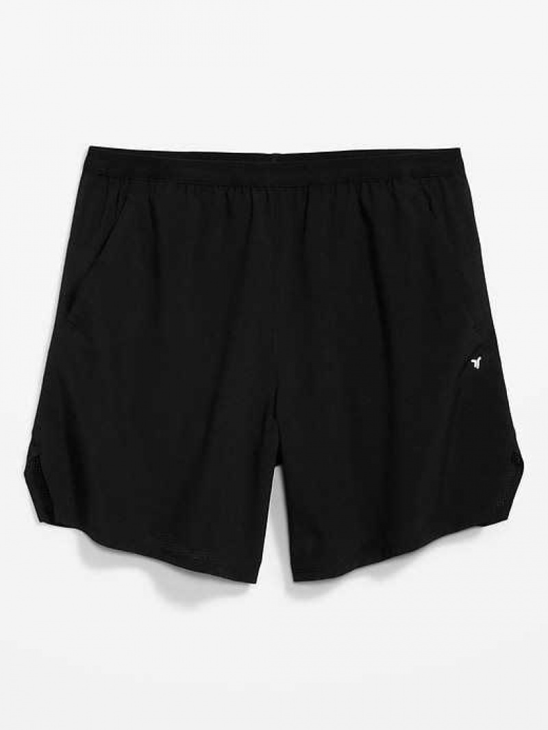 Old Navy StretchTech Dobby Run Shorts Black | NVJ587264