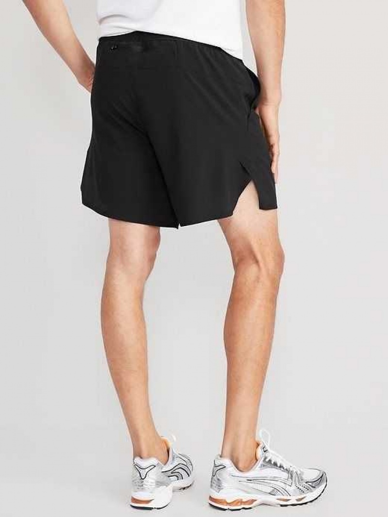 Old Navy StretchTech Dobby Run Shorts Black | NVJ587264