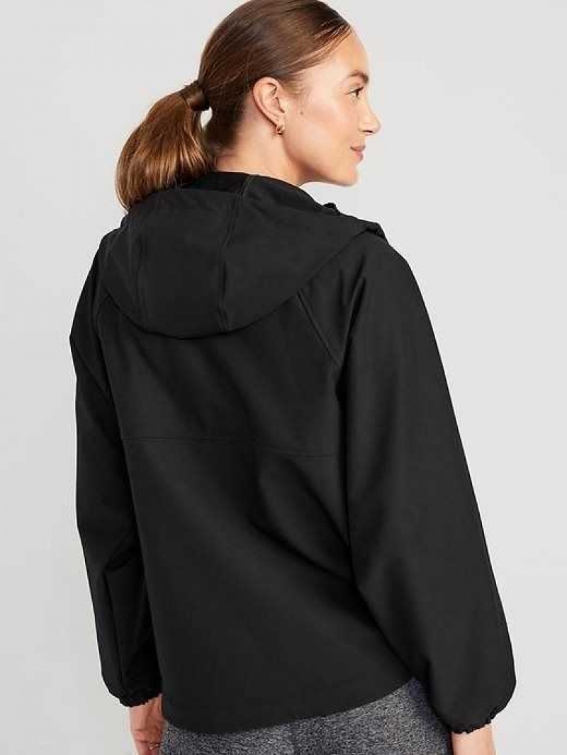 Old Navy StretchTech Hooded Zip Jacket Black | XWL023195