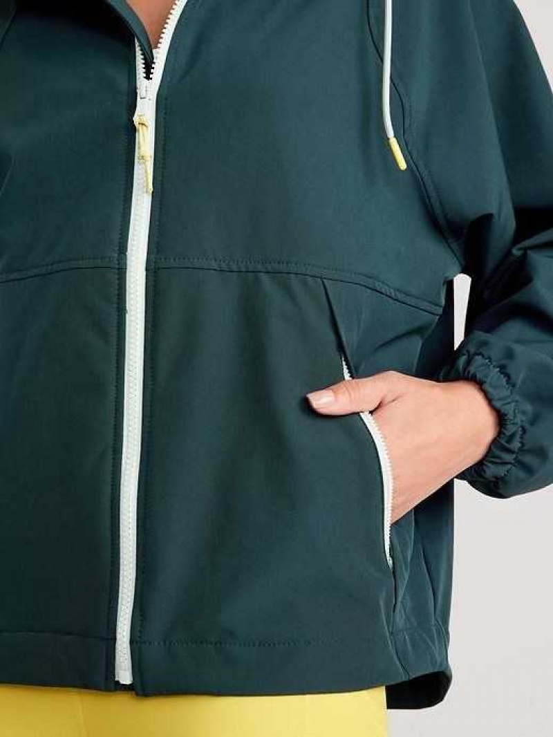 Old Navy StretchTech Hooded Zip Jacket Deep Green | TXH257981