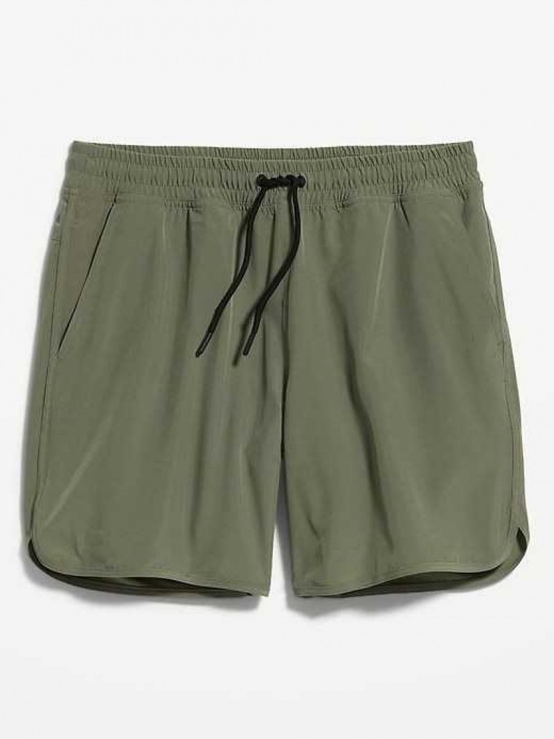 Old Navy StretchTech Rec Swim-to-Street Shorts Olive | AKQ742061