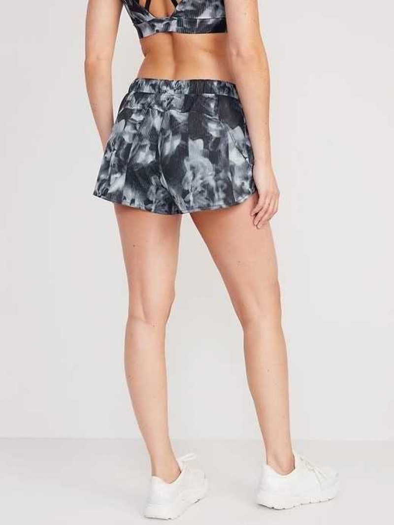 Old Navy StretchTech Run Shorts Black Grey | OZN530794