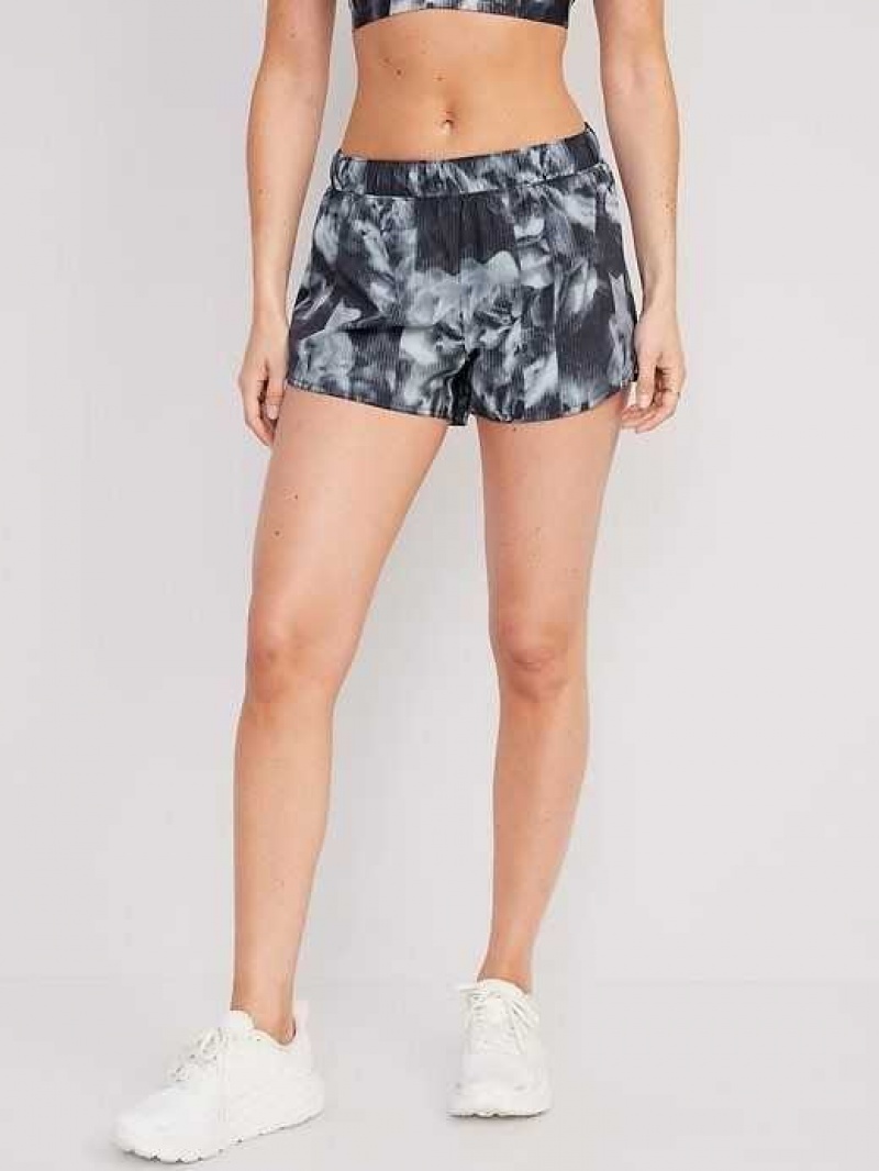 Old Navy StretchTech Run Shorts Black Grey | OZN530794