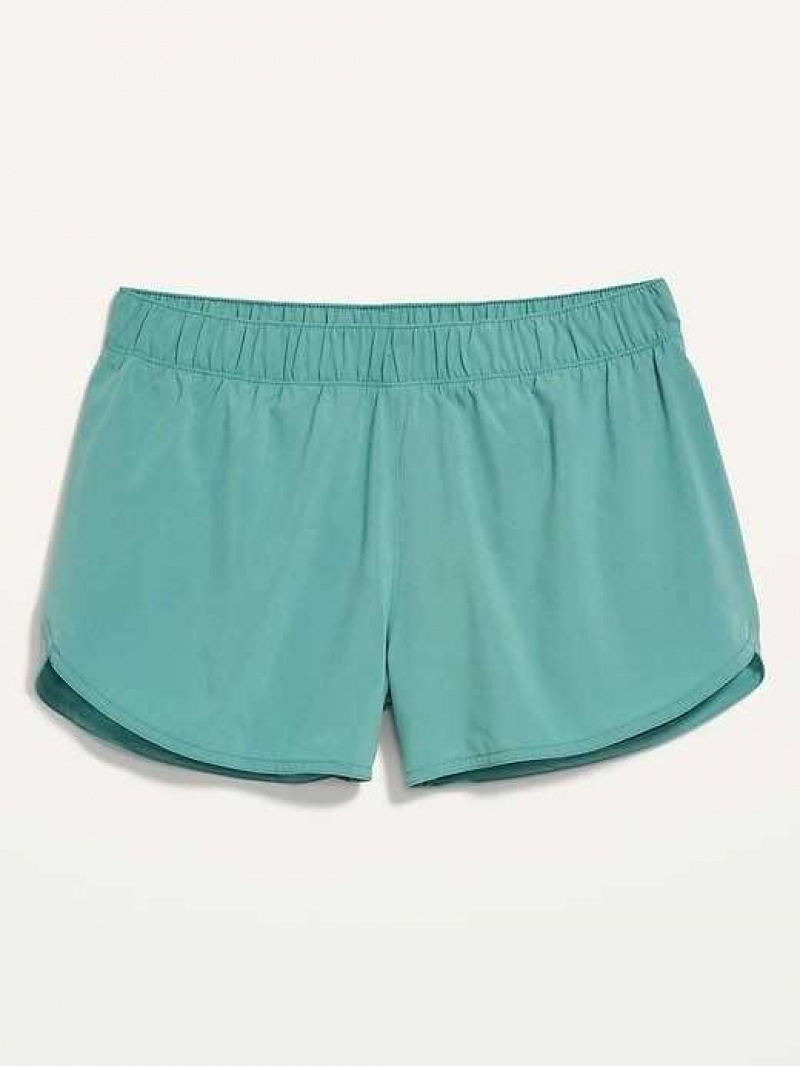 Old Navy StretchTech Run Shorts Dark Green | DHN873149