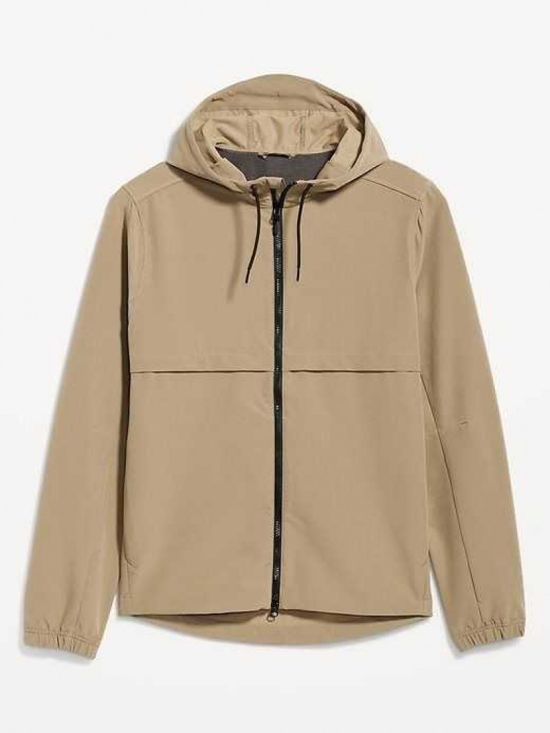 Old Navy StretchTech Water-Repellent Hooded 2-Way-Zip Jacket Kicking Up Dust | XQC702316