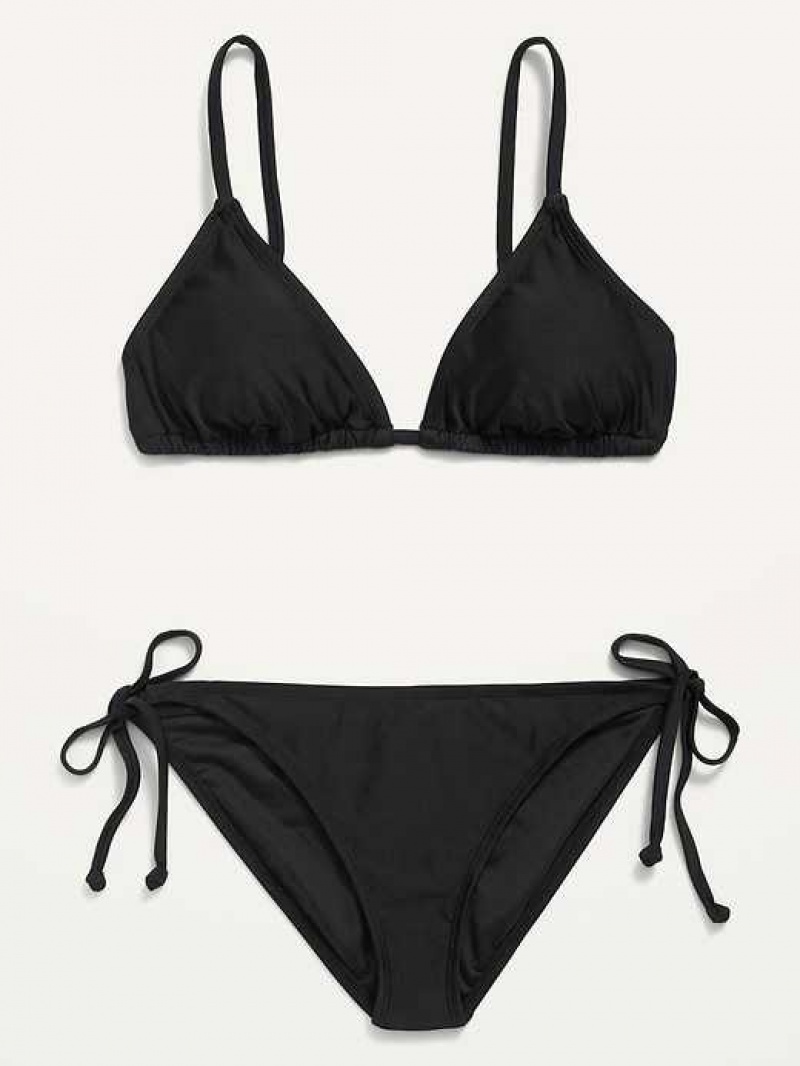 Old Navy String Bikini 2-Piece Swim Set Ebony | CMS482591