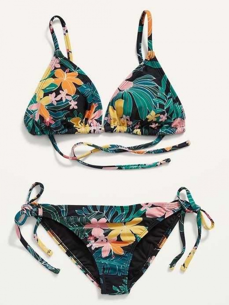 Old Navy String Bikini 2-Piece Swim Set Tropic Thunder | KNU512704