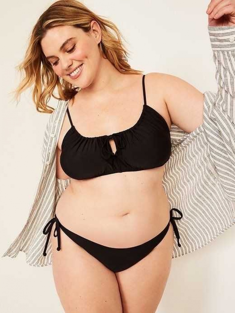 Old Navy String Bikini Swim Bottoms Ebony | TKE039412