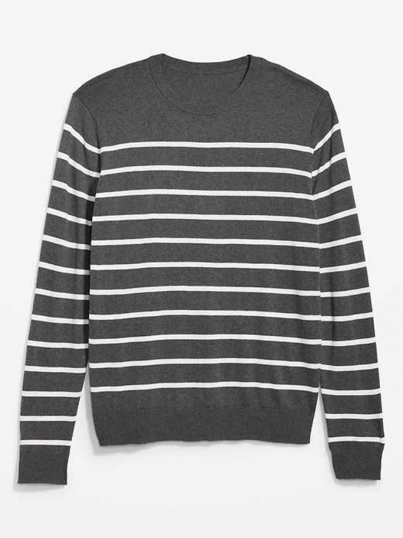 Old Navy Striped Crew-Neck Sweater Grey | YNA431679