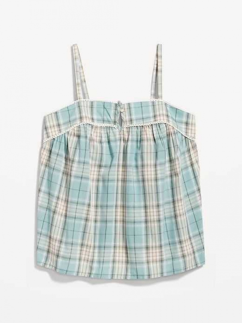 Old Navy Striped Smocked Pajama Cami Swing Top Blue | XDC803279