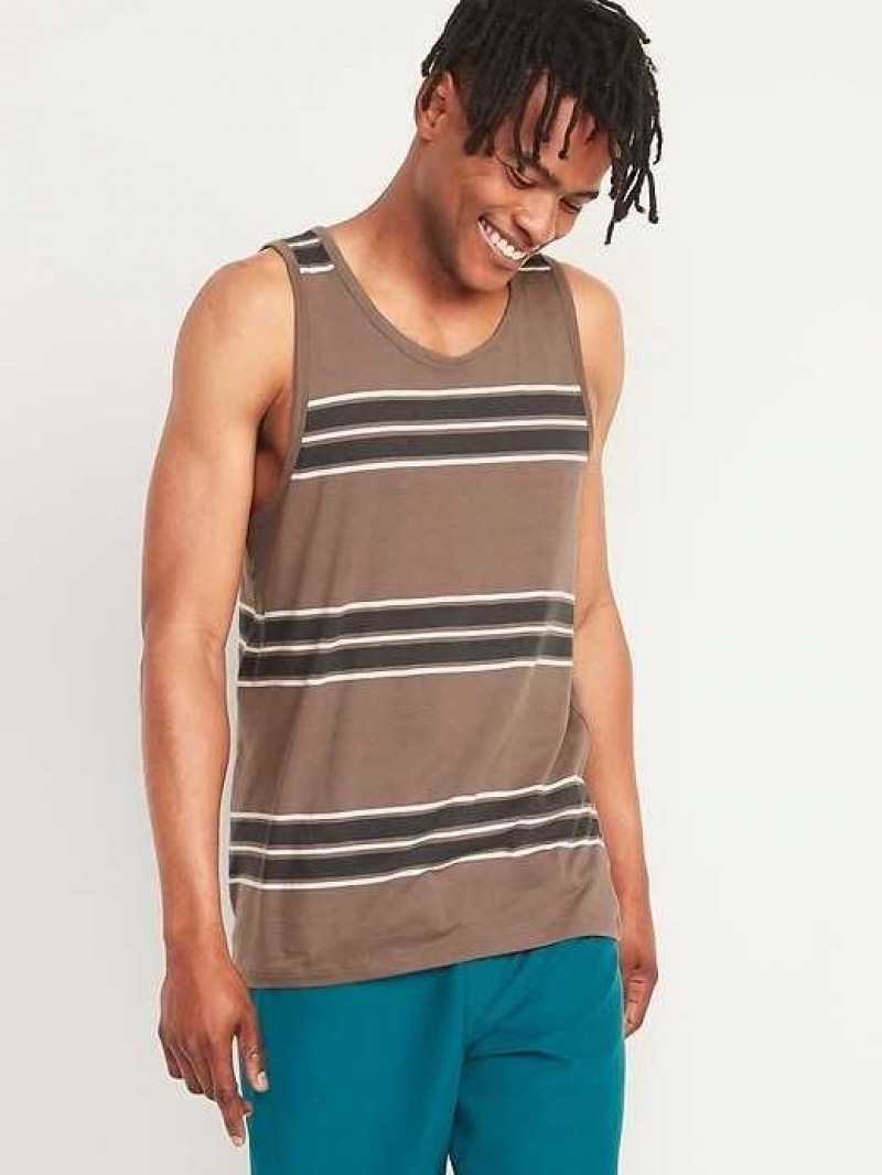 Old Navy Striped Soft-Washed Tank Top Toasted Almond | WLC809341