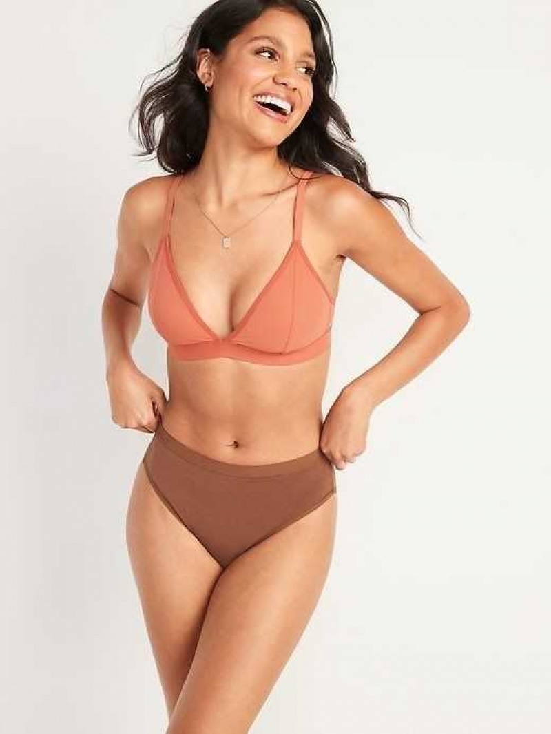 Old Navy Supima Cotton-Blend Bikini Underwear 5-Pack Maplewood | YQT027864