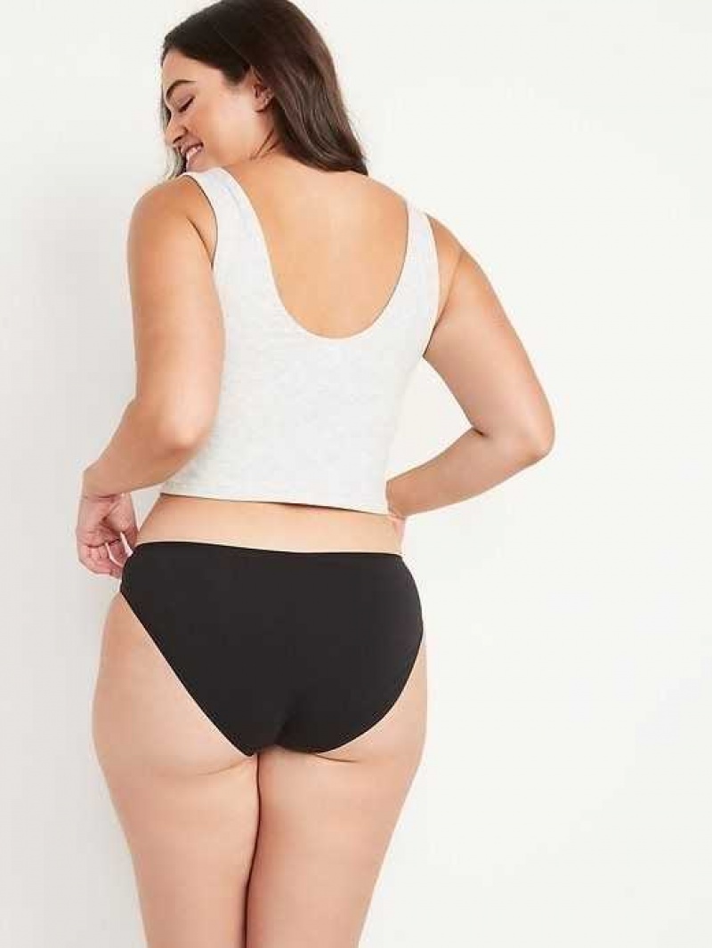 Old Navy Supima Cotton-Blend Bikini Underwear Black | BHS408795