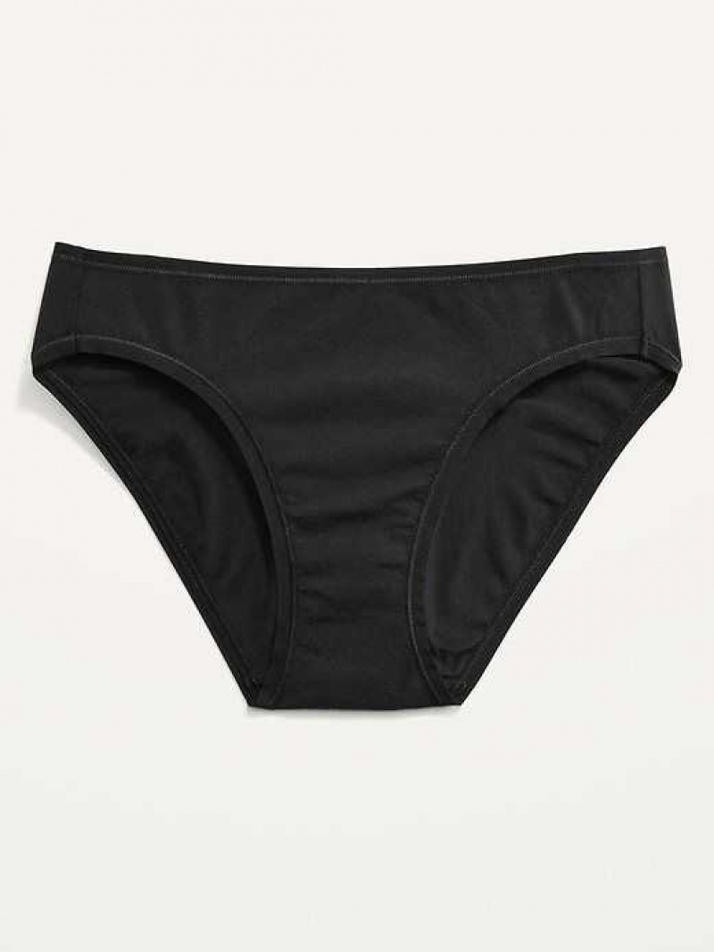 Old Navy Supima Cotton-Blend Bikini Underwear Black | BHS408795