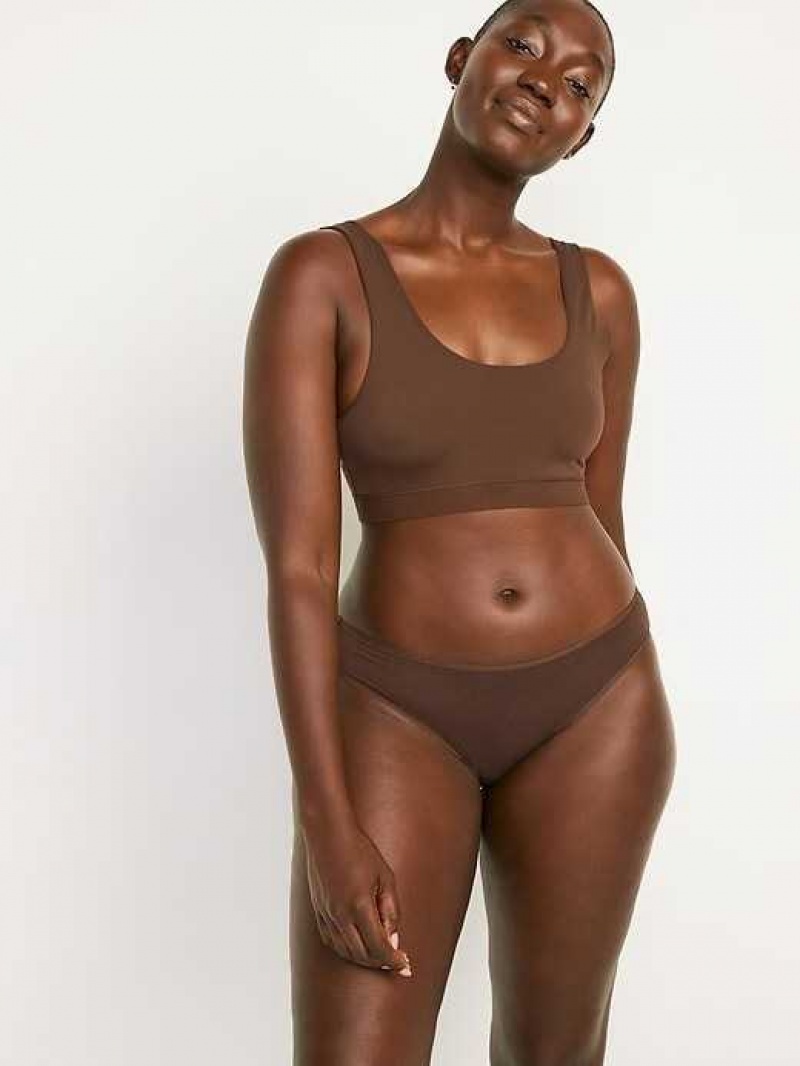 Old Navy Supima Cotton-Blend Bikini Underwear 5-Pack Dark Walnut | XLF482301