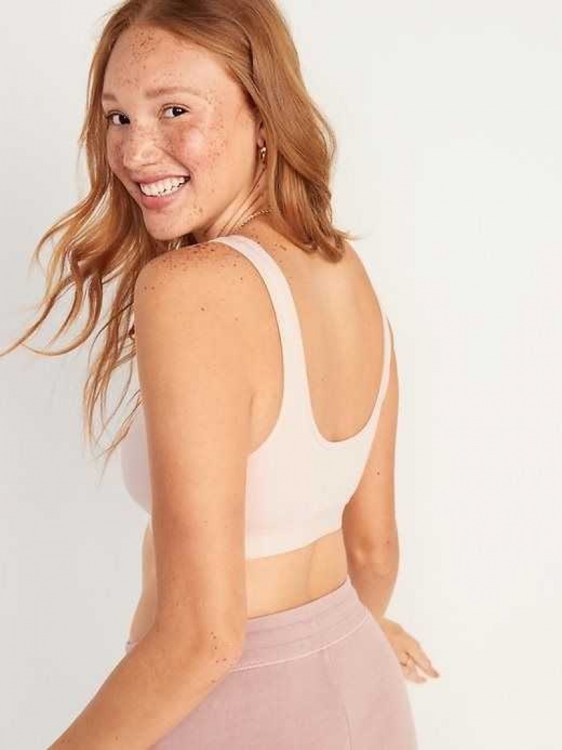 Old Navy Supima Cotton-Blend Bralette Top Pink | ULN970521