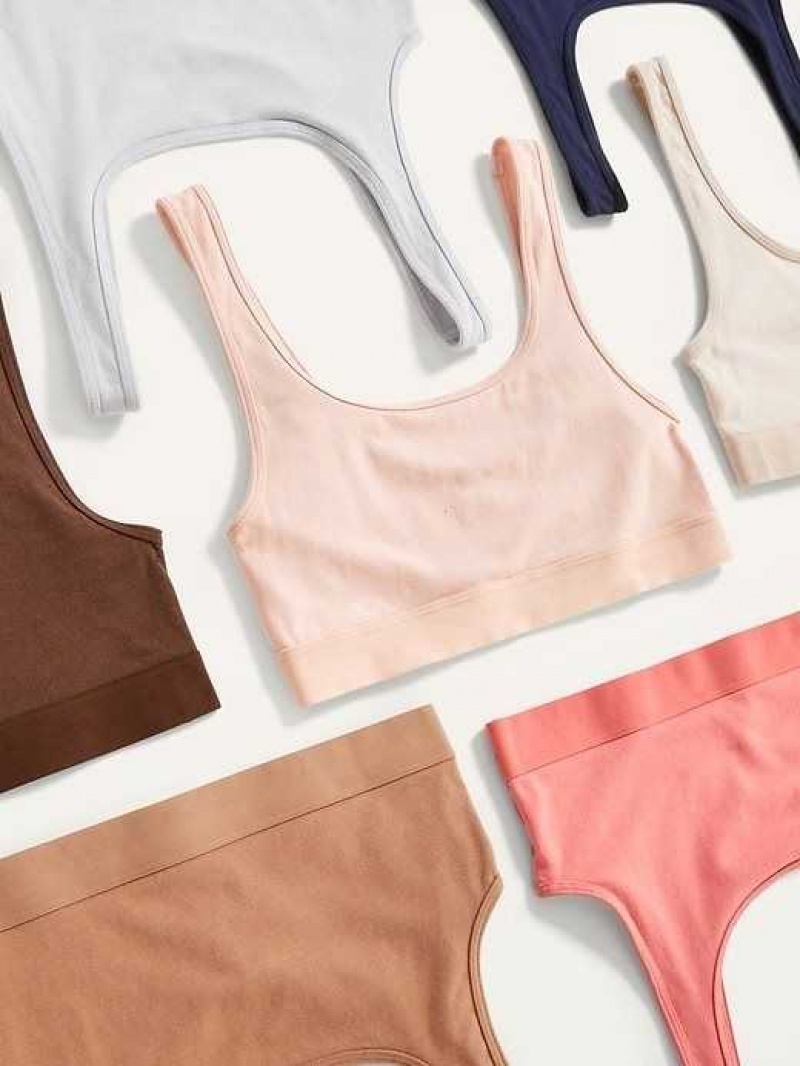 Old Navy Supima Cotton-Blend Bralette Top Pink | ULN970521