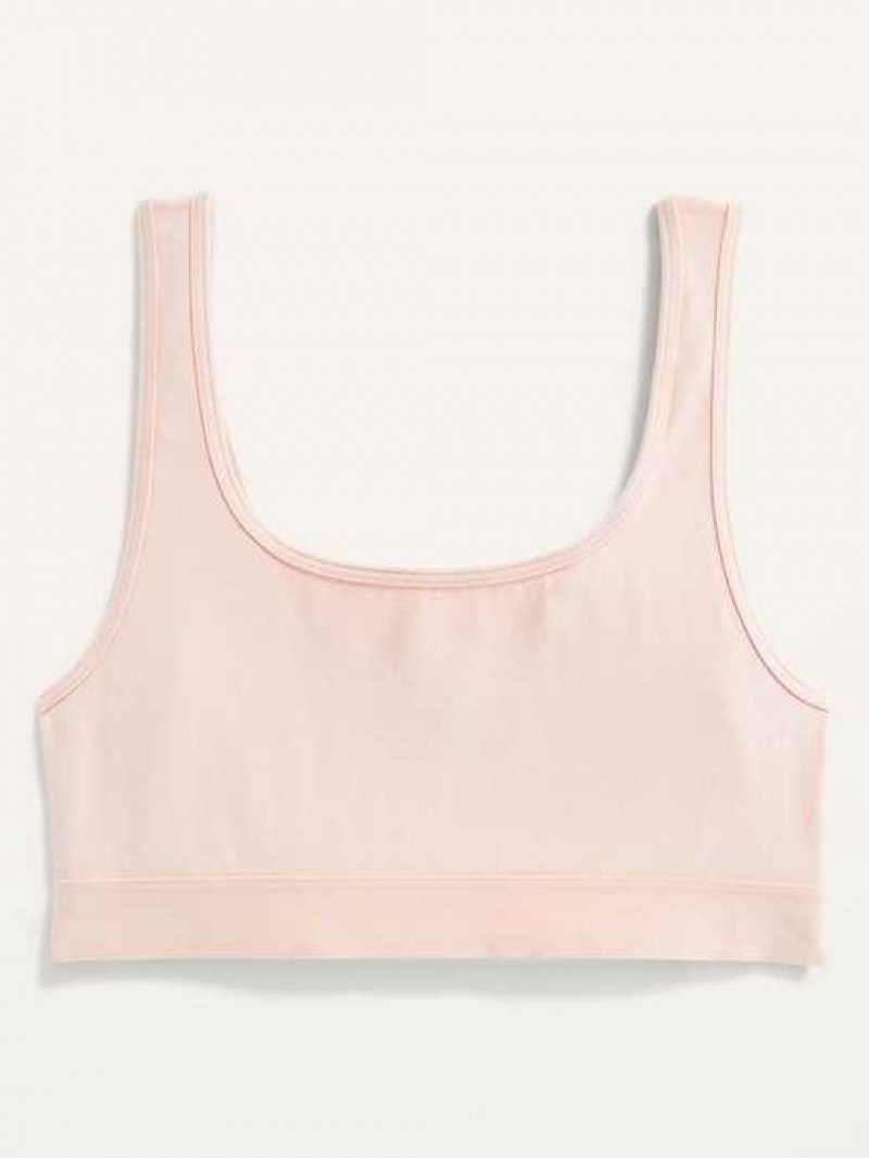 Old Navy Supima Cotton-Blend Bralette Top Pink | ULN970521