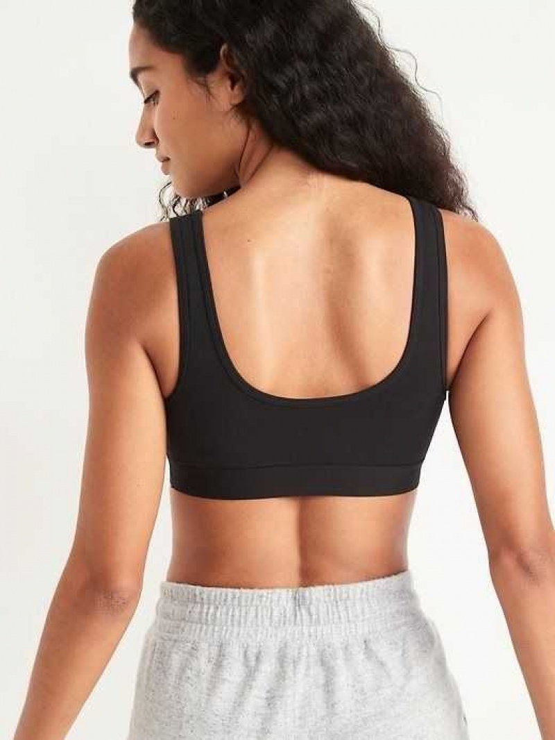 Old Navy Supima Cotton-Blend Bralette Top Black | JTB438752