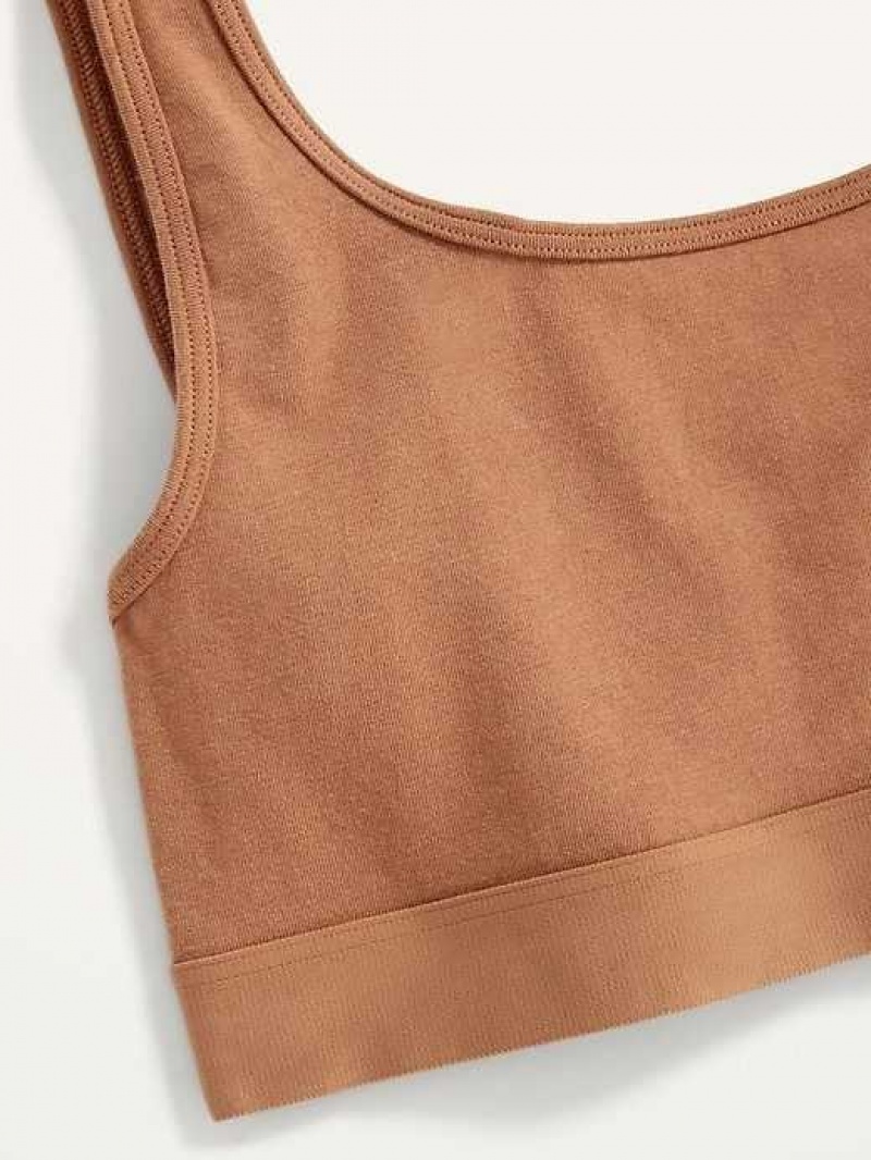 Old Navy Supima Cotton-Blend Bralette Top Beige | ERH403168