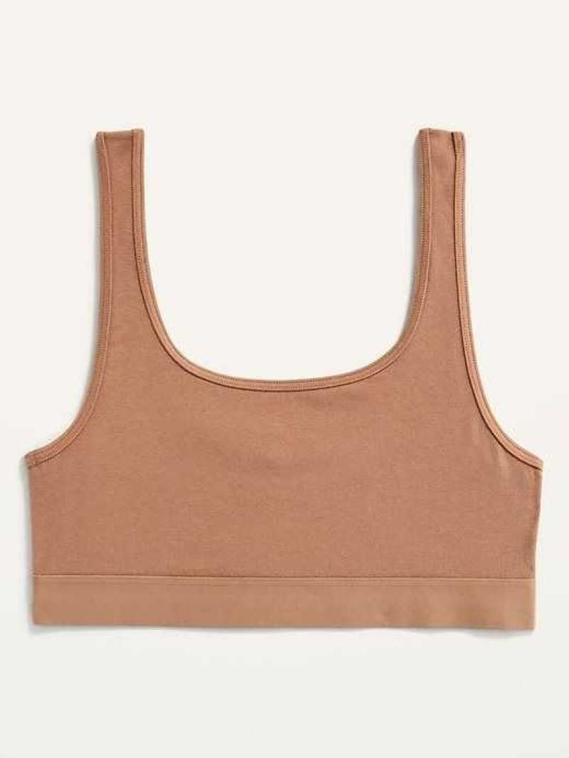 Old Navy Supima Cotton-Blend Bralette Top Beige | ERH403168