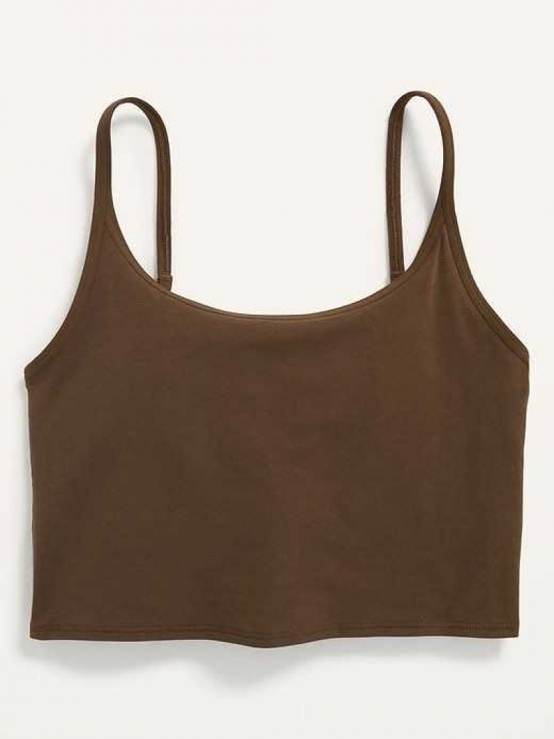 Old Navy Supima Cotton-Blend Cami Bralette Top Dark Walnut | BGQ320684