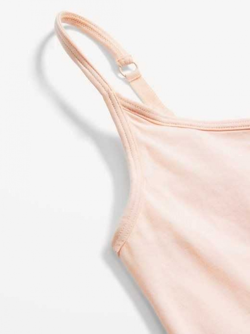 Old Navy Supima Cotton-Blend Lace-Trim Cami Bra Pink | DJG146059