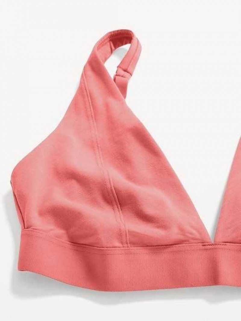 Old Navy Supima Cotton-Blend Plunge Bralette Top Daylily | LRI103429