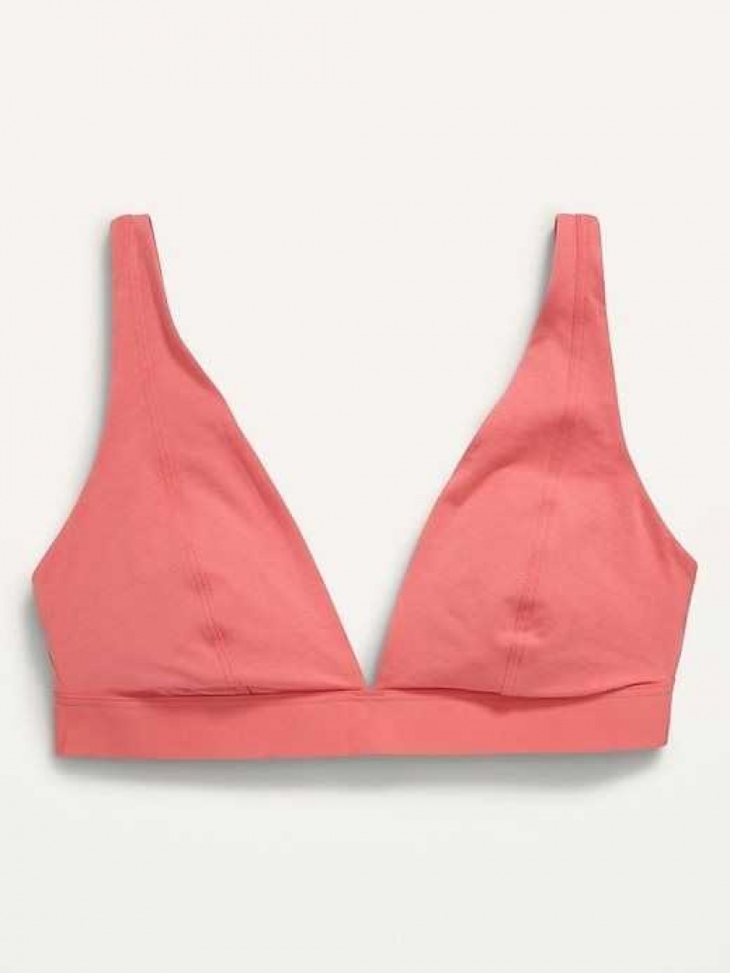 Old Navy Supima Cotton-Blend Plunge Bralette Top Daylily | LRI103429