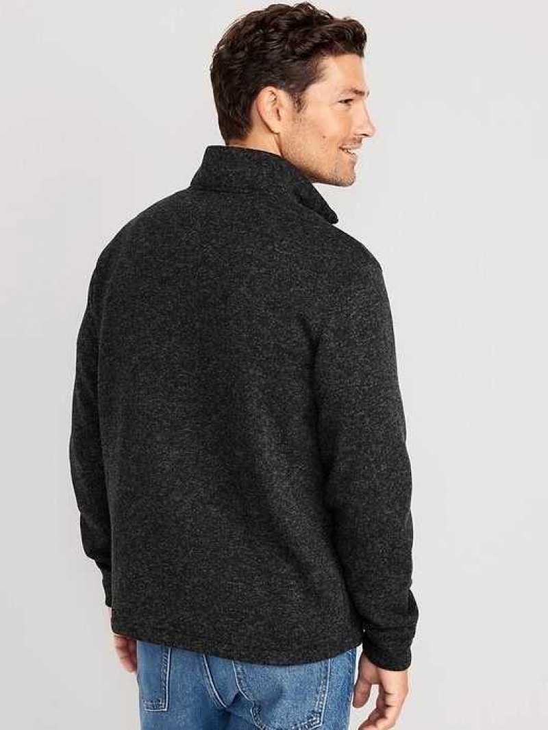 Old Navy Sweater-Knit 1/4-Zip Pullover Black | IBC142809