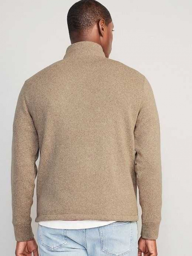 Old Navy Sweater-Knit 1/4-Zip Pullover Brown | XSF967542