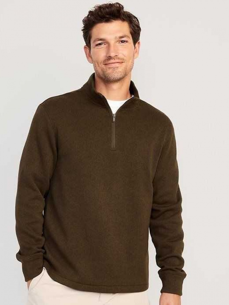 Old Navy Sweater-Knit 1/4-Zip Pullover Tonka Bean | CDR210657