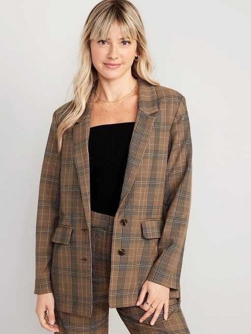 Old Navy Taylor Relaxed Suit Blazer Brown | ZEH139824