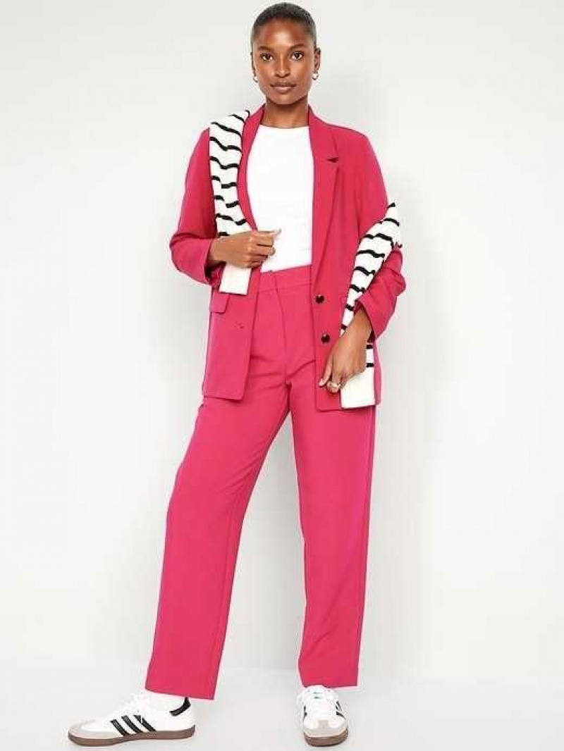 Old Navy Taylor Relaxed Suit Blazer Pink | XWA215793