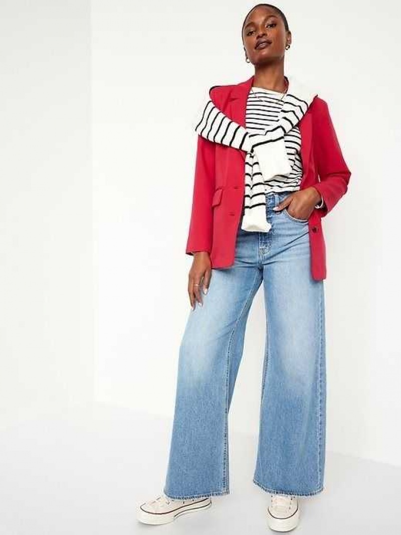 Old Navy Taylor Relaxed Suit Blazer Red | JPU953768