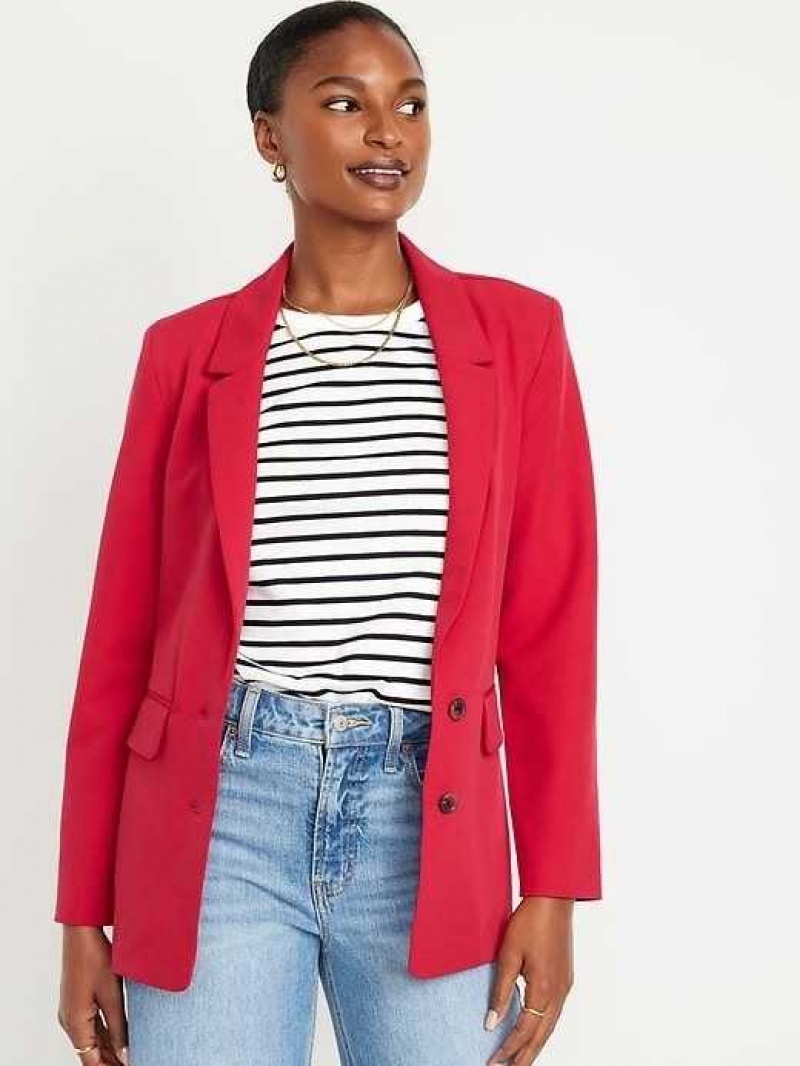 Old Navy Taylor Relaxed Suit Blazer Red | JPU953768